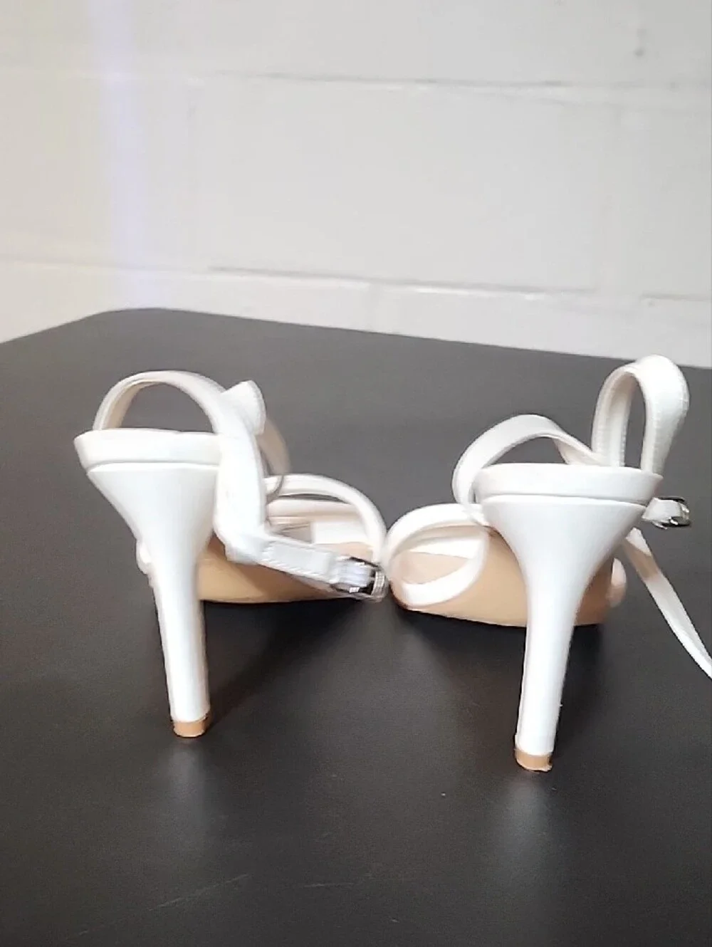 Lulusong White Strappy Square-Toe Heels